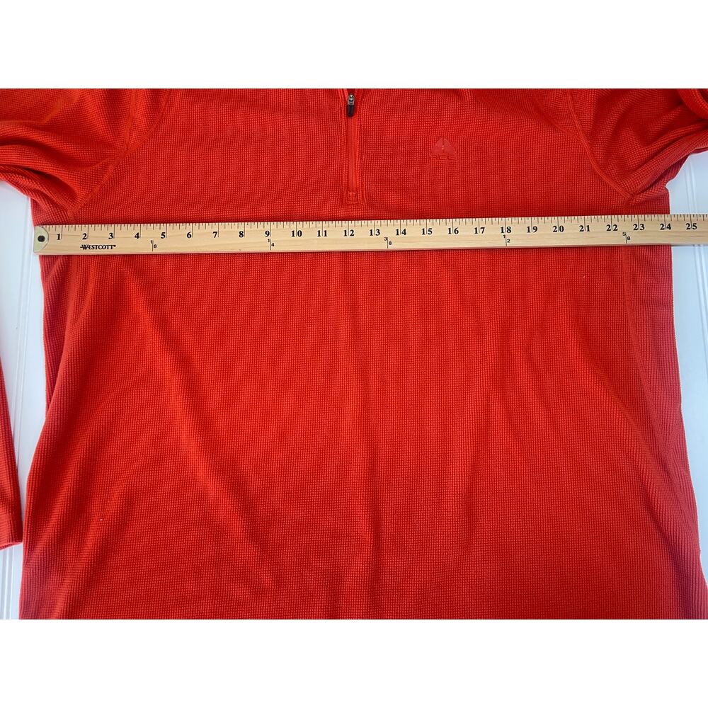 Nike ACG‎ Textured Quarter Zip Fleece Pullover Orange Sweatshirt Size Mens XL - Picture 4 of 8